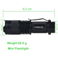 3 modes Flashlight 3W 300LM Torch Adjustable Focus Zoom Light Black